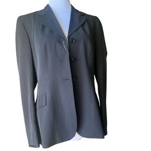 Grand Prix Women’s Black Equestrian Show Coat Blazer Size 12R Custom Trim